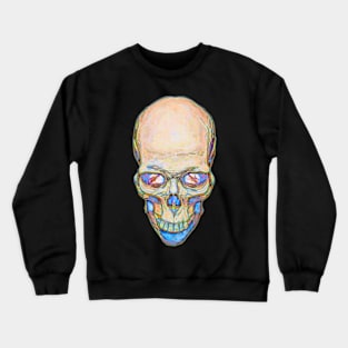 Delicate Blue Skull Crewneck Sweatshirt